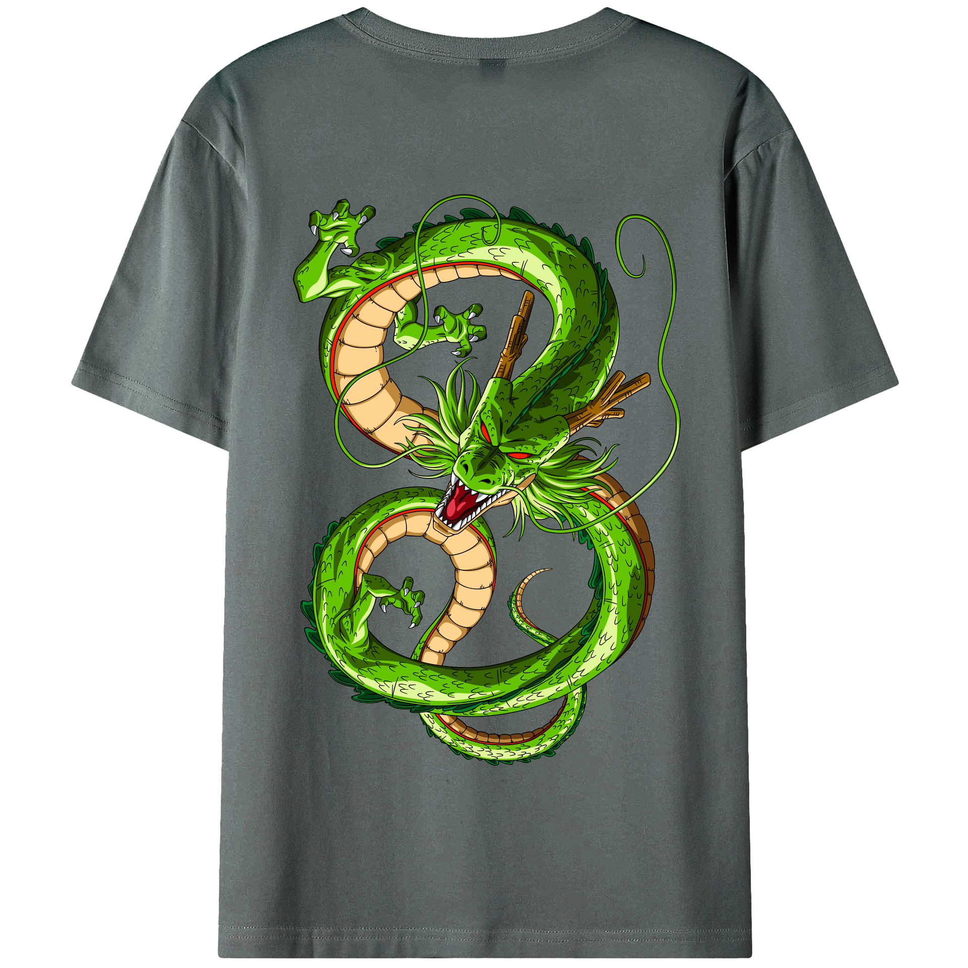 （画像用） ドラゴンボール 神龍 シェンロン DRAGON BALL Shenron 綿100％半袖Tシャツ（背面プリント）